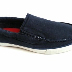 New GBX Men's Maddox Faded Navy Canvas Loafer Shoe
